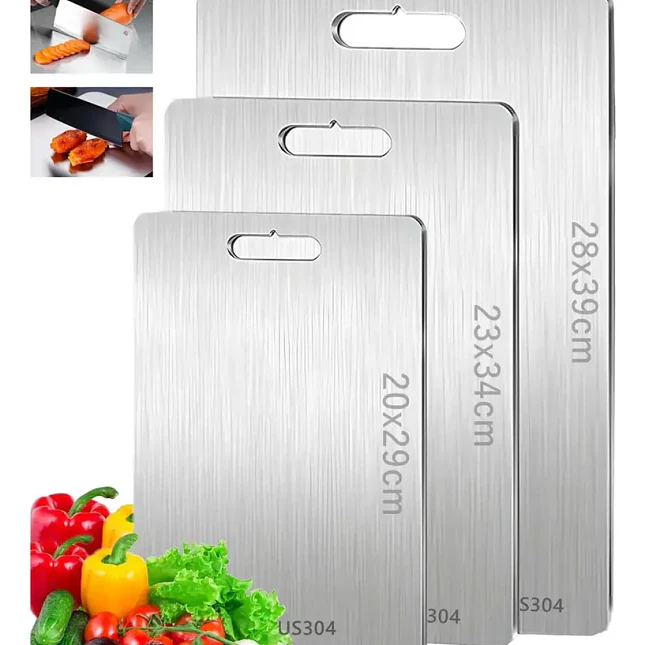 Set de 3 Tablas de Cortar en Acero Inoxidable 316 4