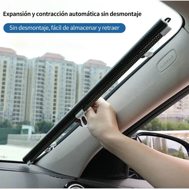 Tapasol Retráctil Enrollable para Auto y Ventanas con Protección UV 3
