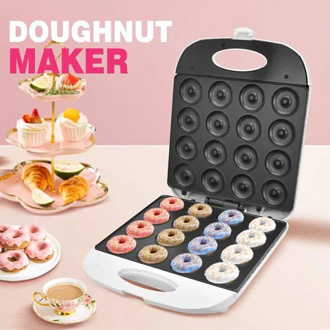 Máquina para Hacer Mini Donas de 16 Puestos con Recubrimiento Antiadherente