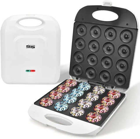 Máquina para Hacer Mini Donas de 16 Puestos con Recubrimiento Antiadherente