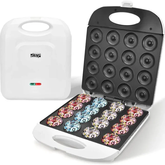 Máquina para Hacer Mini Donas de 16 Puestos con Recubrimiento Antiadherente 1