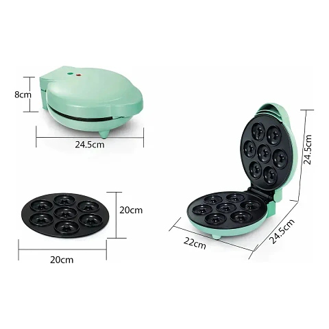 Mini Máquina para Donas de 7 Puestos con Recubrimiento Antiadherente