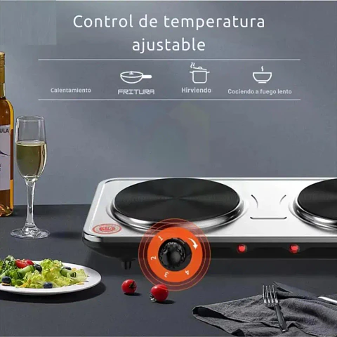 Estufa de Inducción Sokany de 2 Puestos con Panel Digital