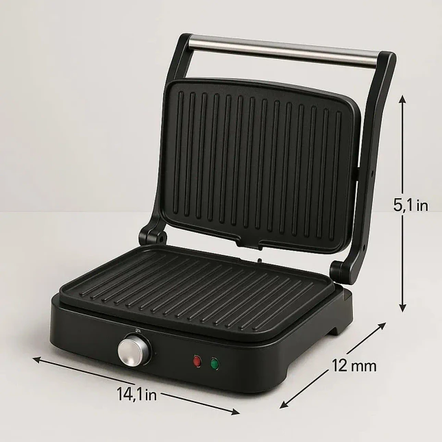 Parrilla Eléctrica Sokany Multifuncional 1500W con Placas Antiadherentes 3