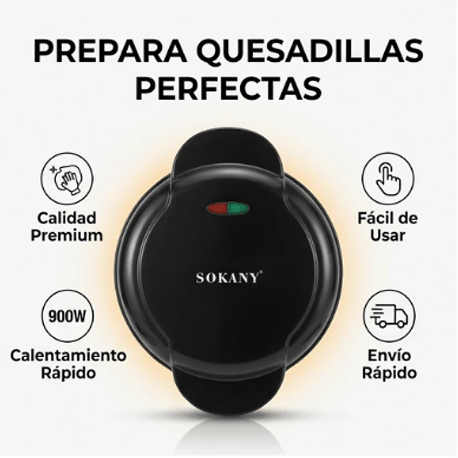 Máquina Eléctrica para Quesadillas con Placas Antiadherentes 2