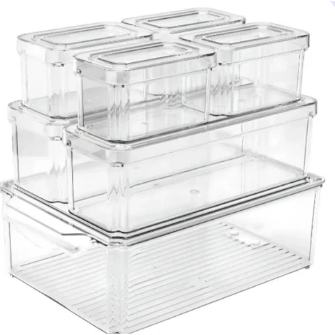 Set de 7 Organizadores Transparentes para Nevera y Cocina