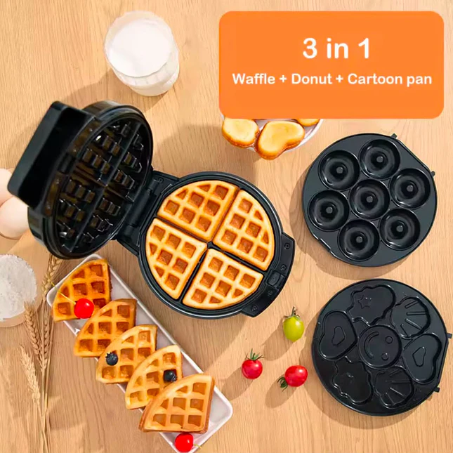 Máquina para Snacks Pancakes y Mini Donas 600W Multifunción 4