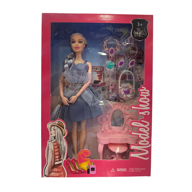 Muñeca con Accesorios y Tocador para Niñas 2