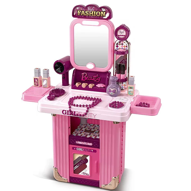 Juguete Maleta de Belleza 2 en 1 con Tocador, Luces y Sonido 1