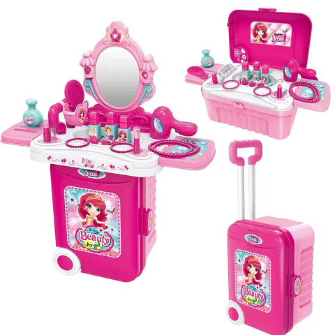 Juguete Maleta de Belleza Princesa 3 en 1 con Luces y Sonido