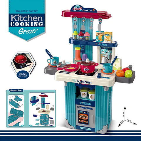 Juego Maleta de Cocina 3 en 1 con Accesorios