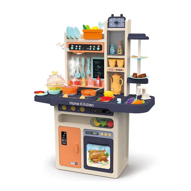 Juguete Cocina Grande 3 en 1 con 65 Piezas, Luces y Sonidos 1