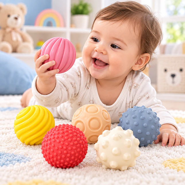 Pelotas Didácticas Sensoriales para Bebé 2