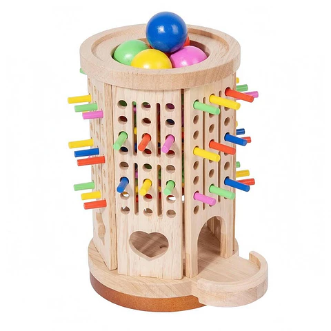 Juego de Equilibrio de Columnas Verticales de Madera