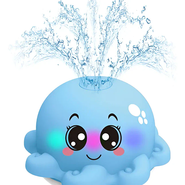 Juguete de Baño Pulpo con Rociador de Agua y Luz 4