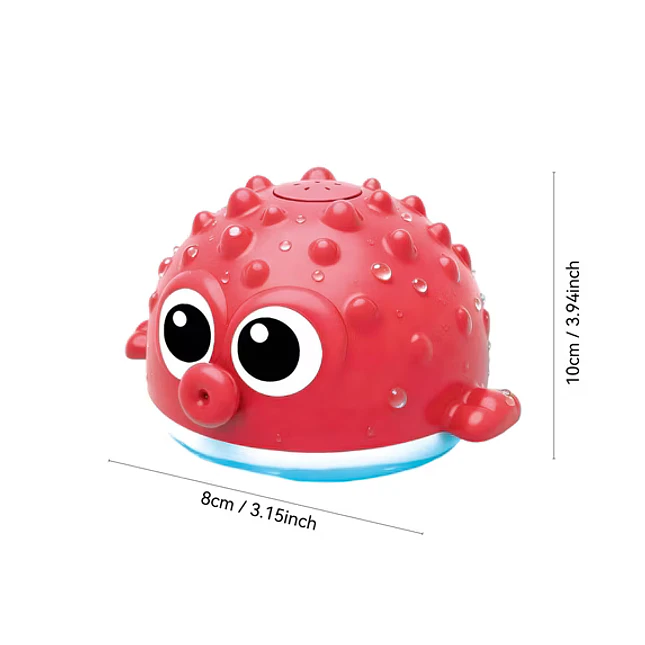 Juguete de Baño Pez Globo con Rociador de Agua por Inducción 2