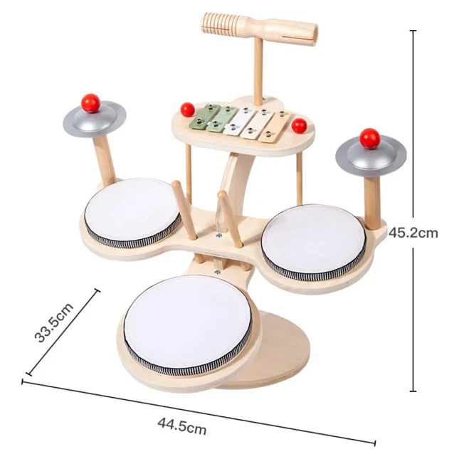 Set de Instrumentos Musicales de Madera para Niños 4