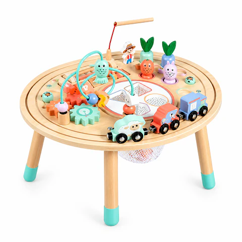 Mesa de Actividades Multisensorial de Madera para Niños