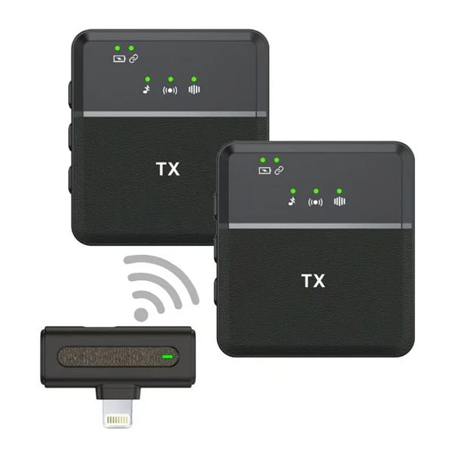 Micrófono Solapa Doble SX8 Inalámbrico – Tipo C y iPhone 2