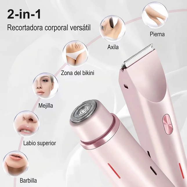 Depiladora 2 en 1 0285L para Mujer – Morado y Rosado 2
