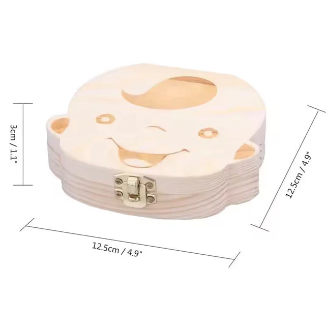 Cajita de Madera para Dientes de Leche y Recuerdos de Bebé 3