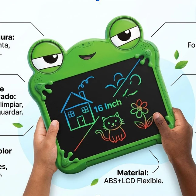 Tablero LED LCD Multicolor 16 Pulgadas para Niños 2