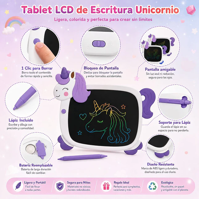 Pizarra Tableta Mágica LED Multicolor 4