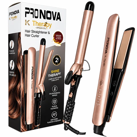 Set PRONOVA PRO-2603 Plancha + Rizador