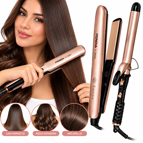 Set PRONOVA PRO-2603 Plancha + Rizador