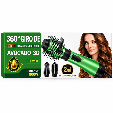 Cepillo Secador y Modelador Avocado 3D 2 en 1