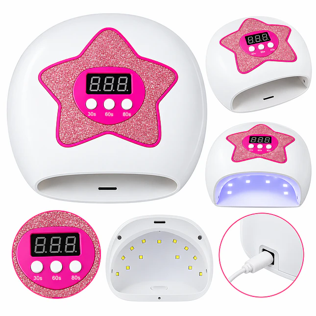 Lámpara UV LED para Uñas con Diseño de Estrella 2
