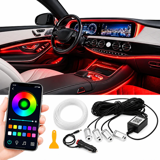Tiras de Luces LED RGB para Coche con Control Remoto 1