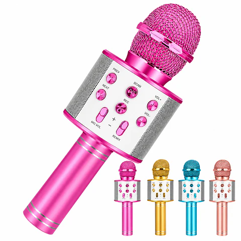 Micrófono de Karaoke para Niños con Bluetooth y Efectos de Voz