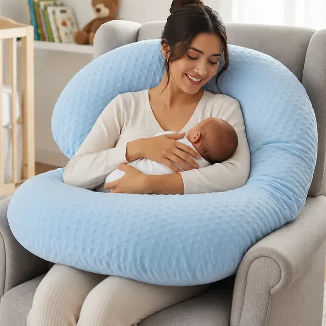 Combo Almohada de Lactancia Tipo C y Faja de Soporte para Embarazo 5