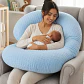 Combo Almohada de Lactancia Tipo C y Faja de Soporte para Embarazo - Miniatura 5