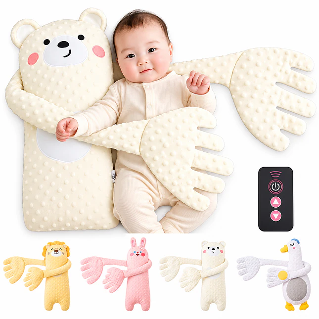 Muñeco Abrazador para Bebé con Palmadas Automáticas y Control Remoto 1