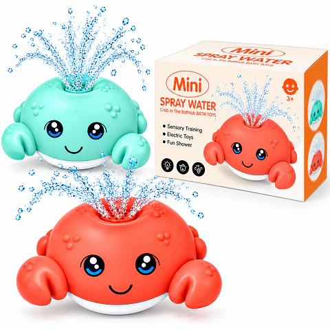 Rociador de Baño Cangrejo con Luz y Música