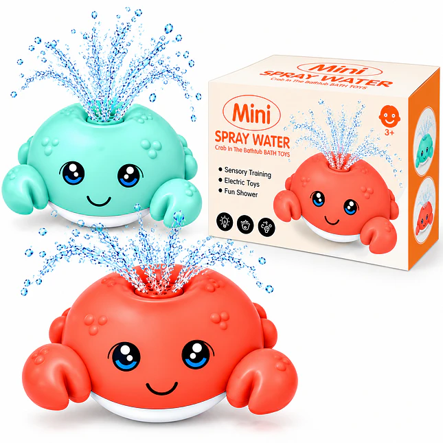 Rociador de Baño Cangrejo con Luz y Música 1