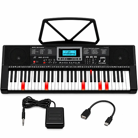 Teclado Musical Organeta MK-2115 con 61 Teclas
