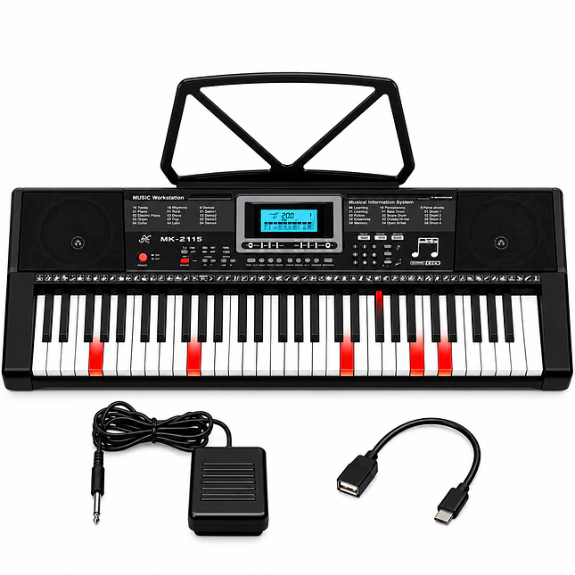 Teclado Musical Organeta MK-2115 con 61 Teclas 1