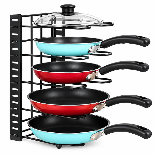 Organizador de Ollas, Tapas y Sartenes Ajustable 1