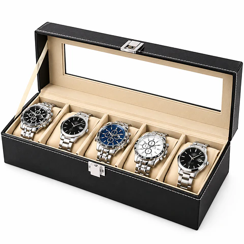 Caja Organizadora para Relojes y Joyas con Cajón
