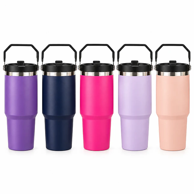 Termo Tumbler Metálico 900 ml con Pitillo 1