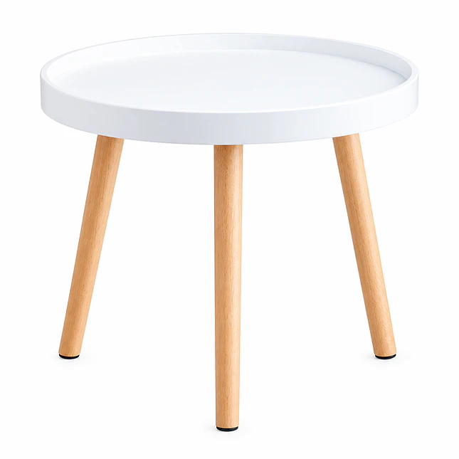 Mesa Auxiliar Redonda Moderna 49 × 44 cm 1