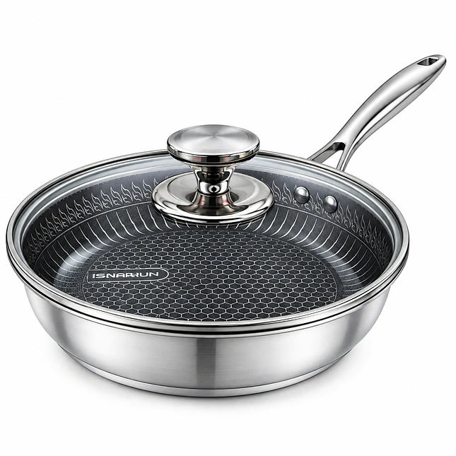 Sartén de Acero Inoxidable 304 Antiadherente para Cocina 1