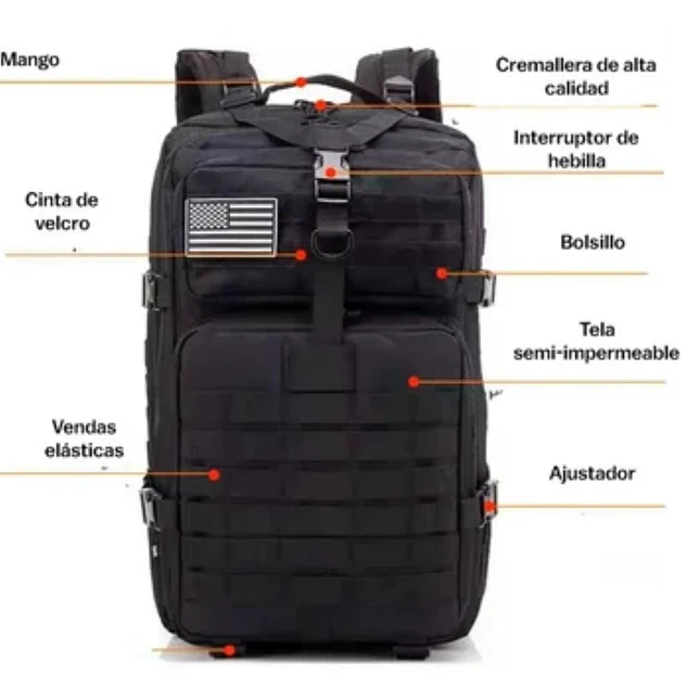 Morral Militar Táctico Nomad 50L 2