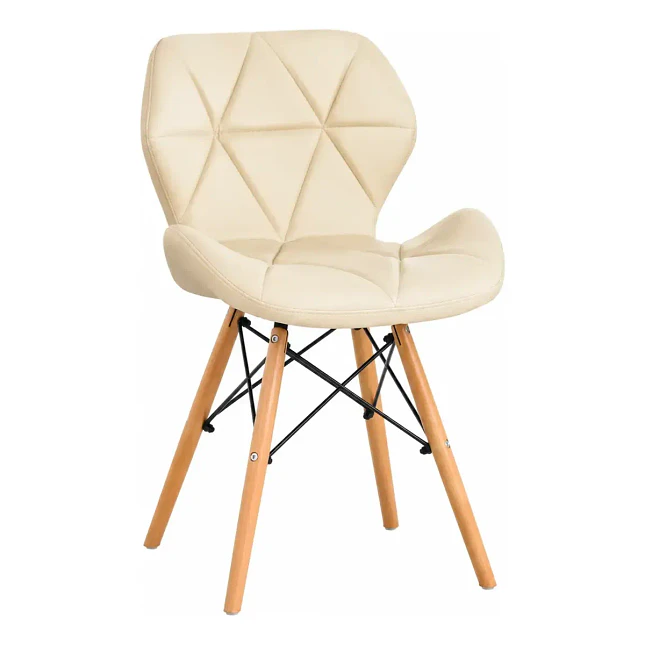 Silla de Comedor Estilo Eames con Base Metálica 2