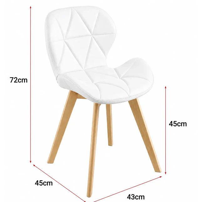 Silla de Comedor Estilo Eames con Base Metálica 4