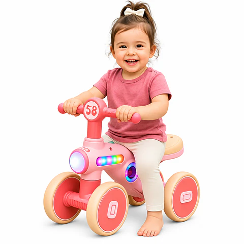 Triciclo Paseador para Niños con Luces y Música