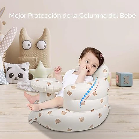 Silla Inflable para Bebé con Bandeja y Bomba